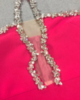 Halter Crystal Maxi Dress Hot Pink Halter Crystal Maxi Dress Hot Pink