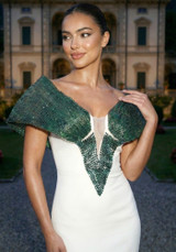 Bardot Pearl Maxi Dress Green White