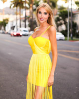 Bustier Tassel Maxi Dress Yellow