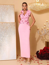 Floral Detail Maxi Dress Pink Floral Detail Maxi Dress Pink