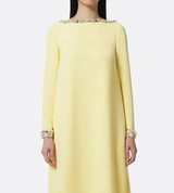 Long Sleeve Crystal Detail Maxi Dress Yellow Long Sleeve Crystal Detail Maxi Dress Yellow