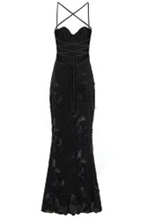 Floral Bustier Strappy Back Maxi Dress Black Floral Bustier Strappy Back Maxi Dress Black