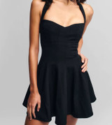 Halter Corset A Line Dress Black