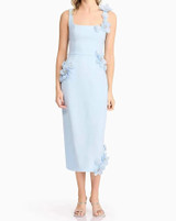 Floral Detail Midi Dress Blue Floral Detail Midi Dress Blue