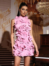Floral Detail Dress Pink Floral Detail Dress Pink