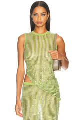 Embellished Midi Two Piece Dress Green Embellished Midi Two Piece Dress Green