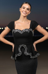 Crystal Two Piece Maxi Dress Black