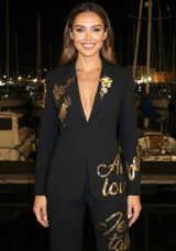 Sequined Suit Black Gold