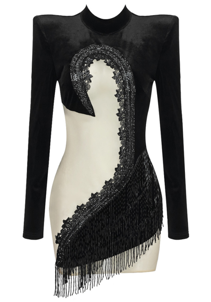 Velvet Dreams Mesh Dress main image 1