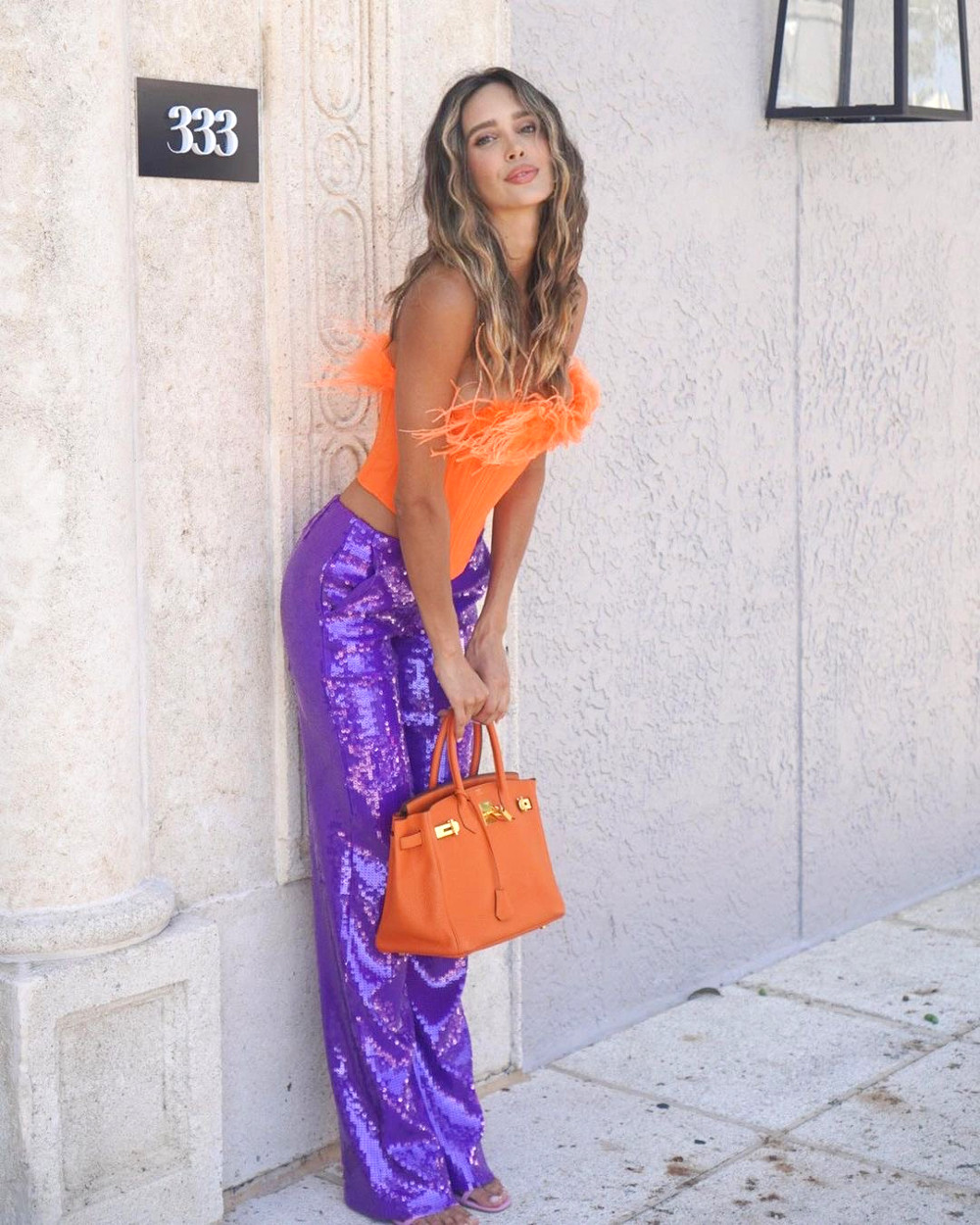 Strapless Feather Bodycon Jumpsuit main image 1