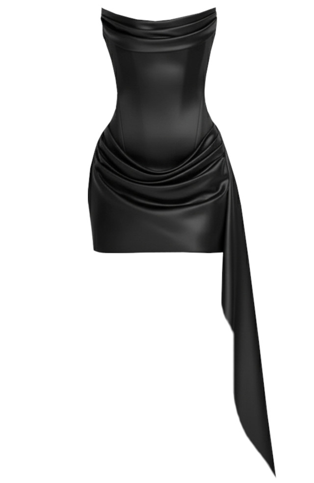 CORSET WITH DRAPED SKIRT