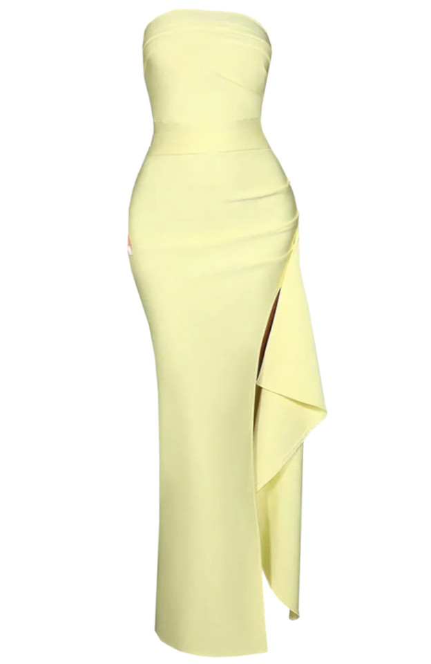 Strapless Maxi Dress Yellow