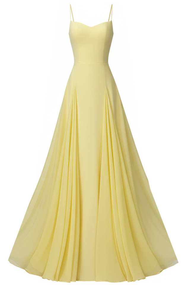Maxi A Line Dress Yellow