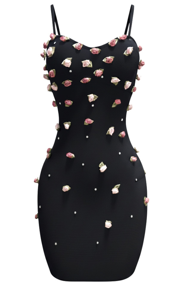 Floral Dress Black
