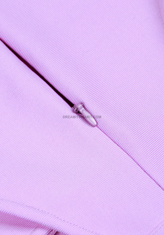 Star Detail Asymmetric Dress Lavender