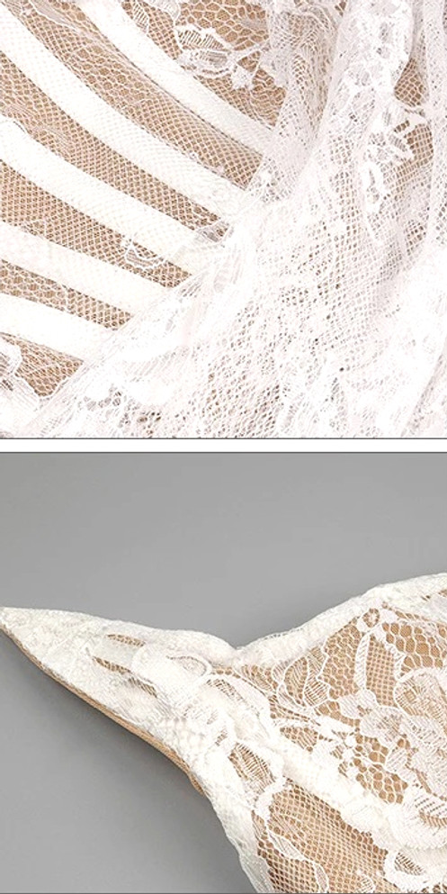 Strapless Lace Corset Dress White