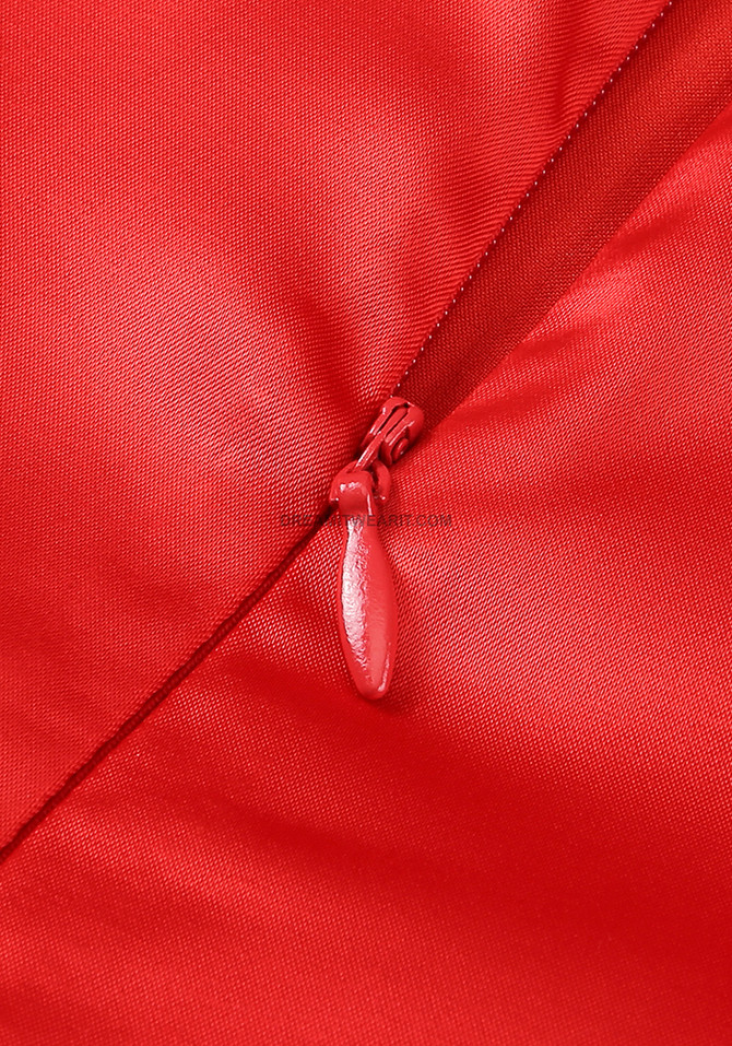 Halter draped Mermaid Maxi Dress Red