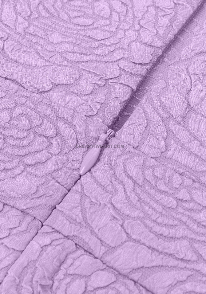 Pleated Detail Strapless Midi Dress Lavender