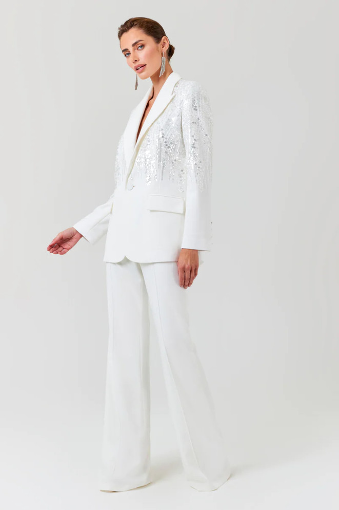 Sequin Suit White