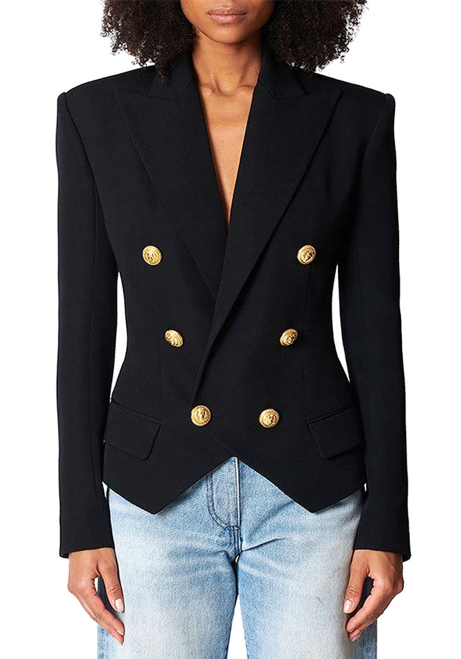 Long Sleeve Short Blazer Black