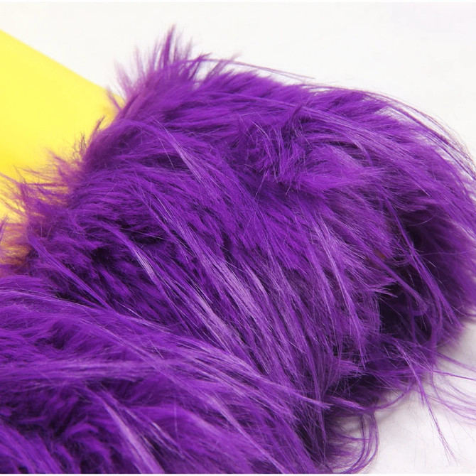 Long Sleeve Feather Detail Blazer Yellow Purple