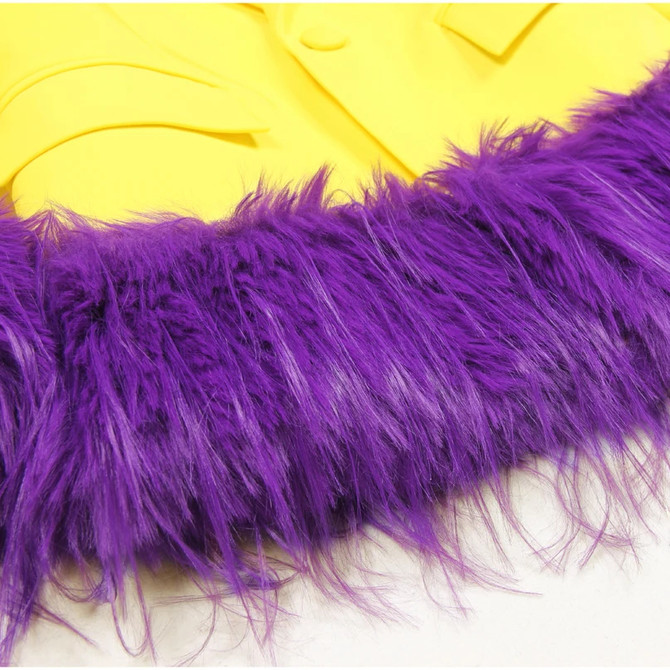 Long Sleeve Feather Detail Blazer Yellow Purple