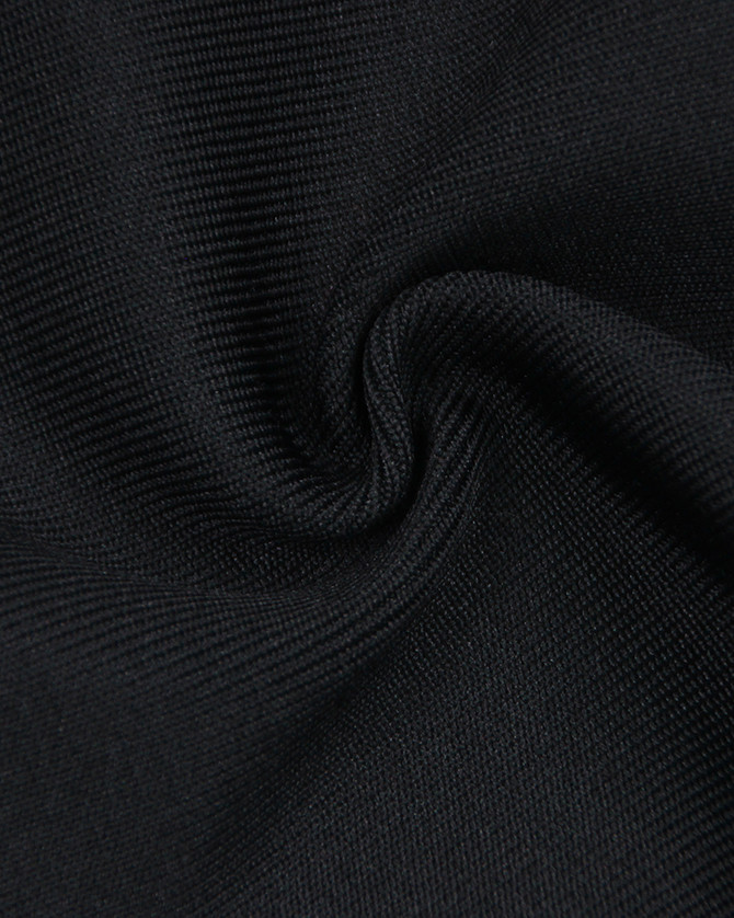 Plunge V Neck Lace Maxi Dress Black