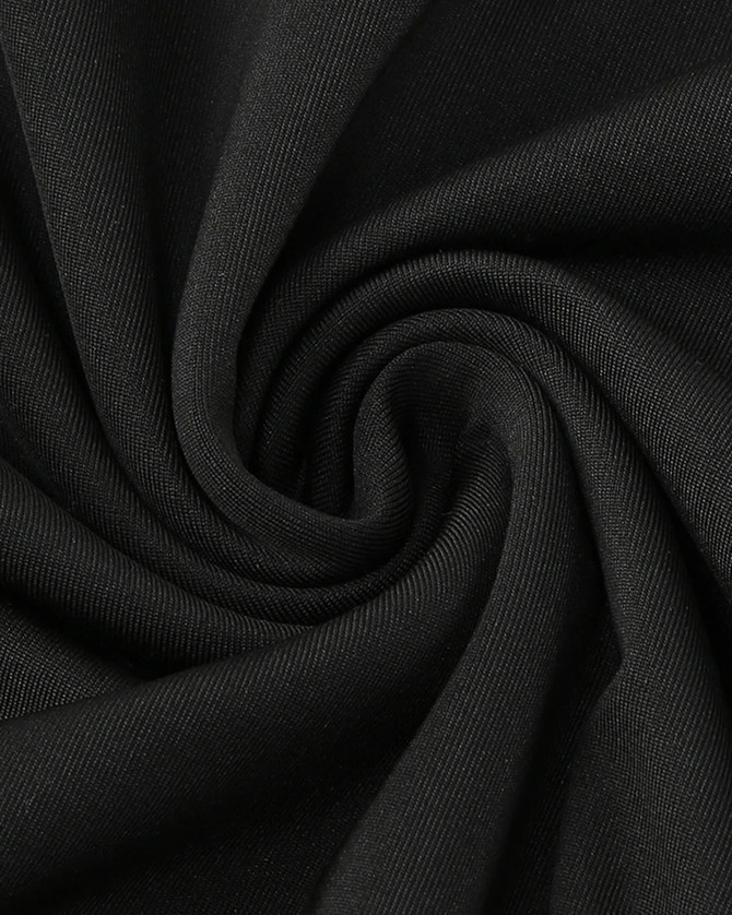 Long Sleeve Cut Out Detail Maxi Dress Black