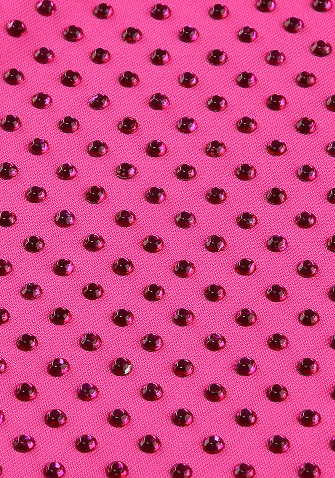 Halter Embellished Two Piece Maxi Dress Hot Pink