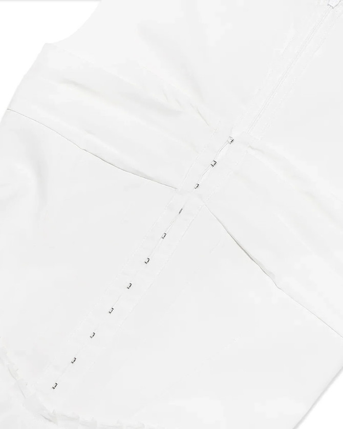 Corset Detail A Line Dress White