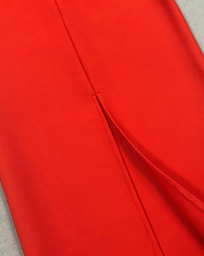 Halter Bow Detail Maxi Dress Red