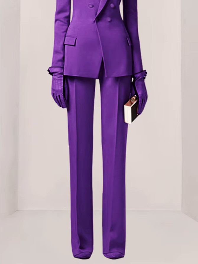 Long Sleeve Suit Purple