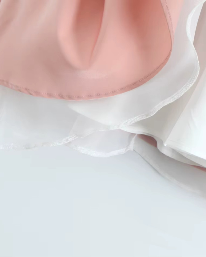 Tie Detail A Line Corset Dress Pink