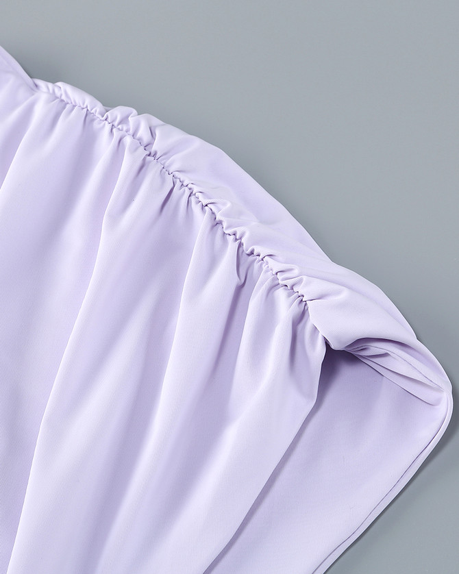 Bow Detail Cut Out Maxi Dress Lavender