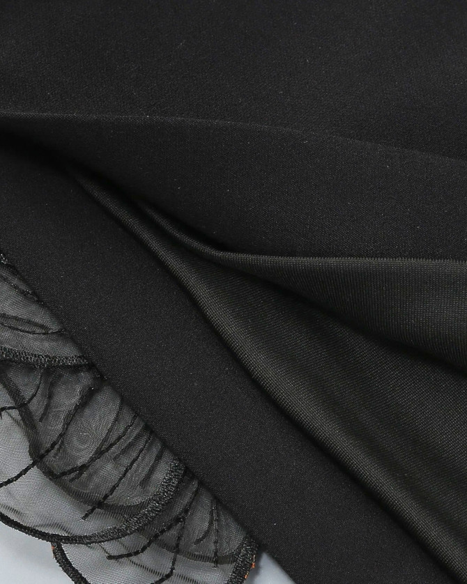 Floral Detail Dress BlFloral Detail Dress Blackack