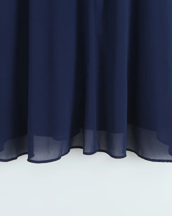 Halter A Line Midi Dress Navy Blue