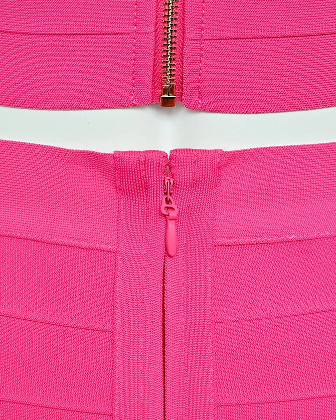 Two Piece Dress Hot Pink