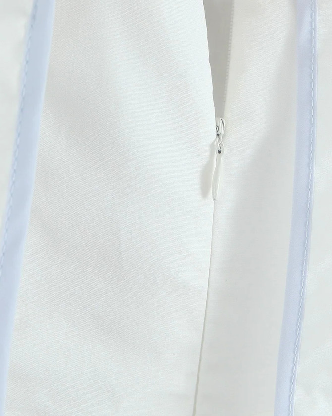Halter Structured Skater Dress White