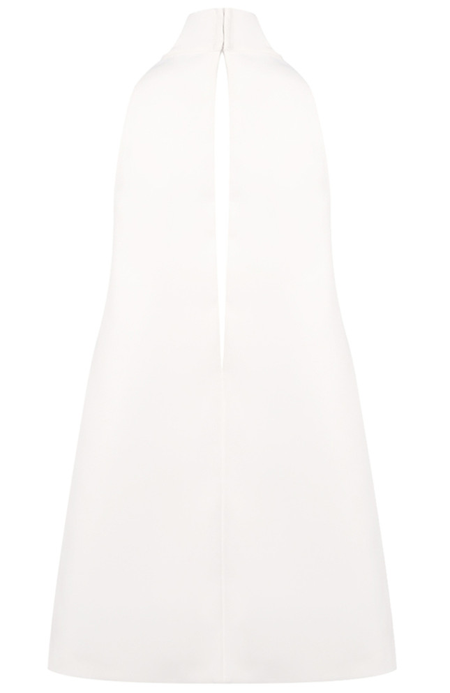 Halter Cut Out Detail A Line Dress White