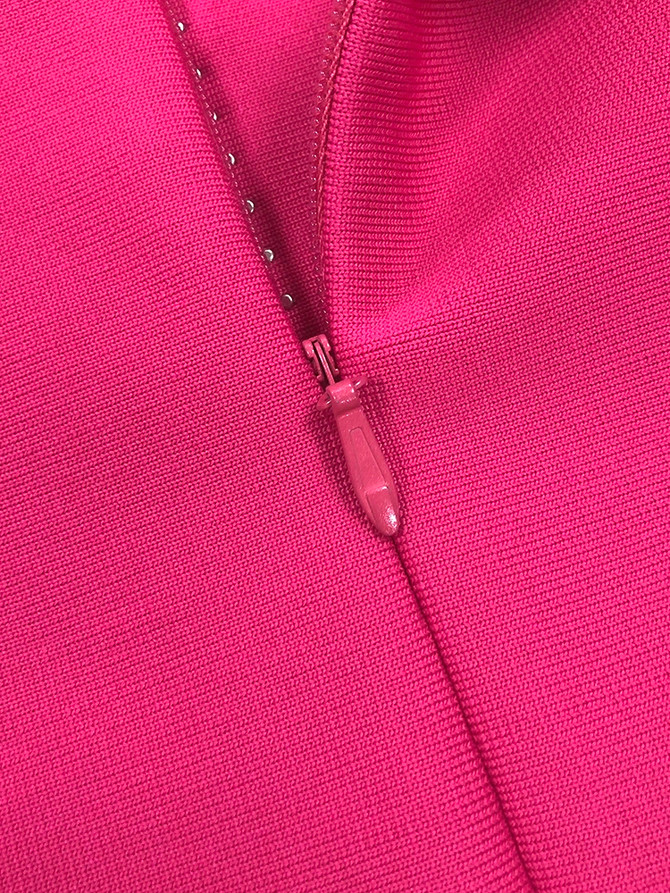 Bardot Pearl Ruffle Maxi Dress Hot Pink