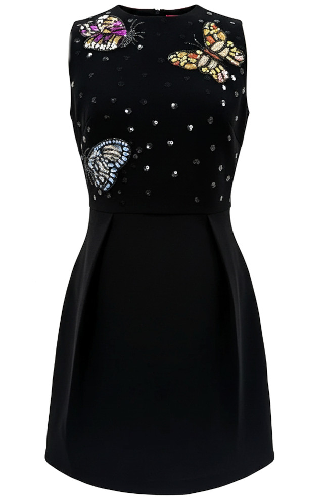 Sequin Butterfly Dress Black
