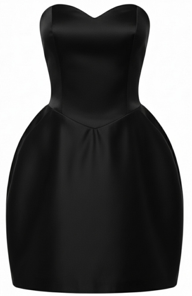 Strapless Bell Shaped Dress Black