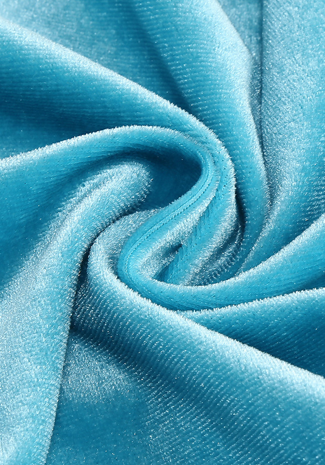 Halter Tassel Maxi Velvet Dress Blue