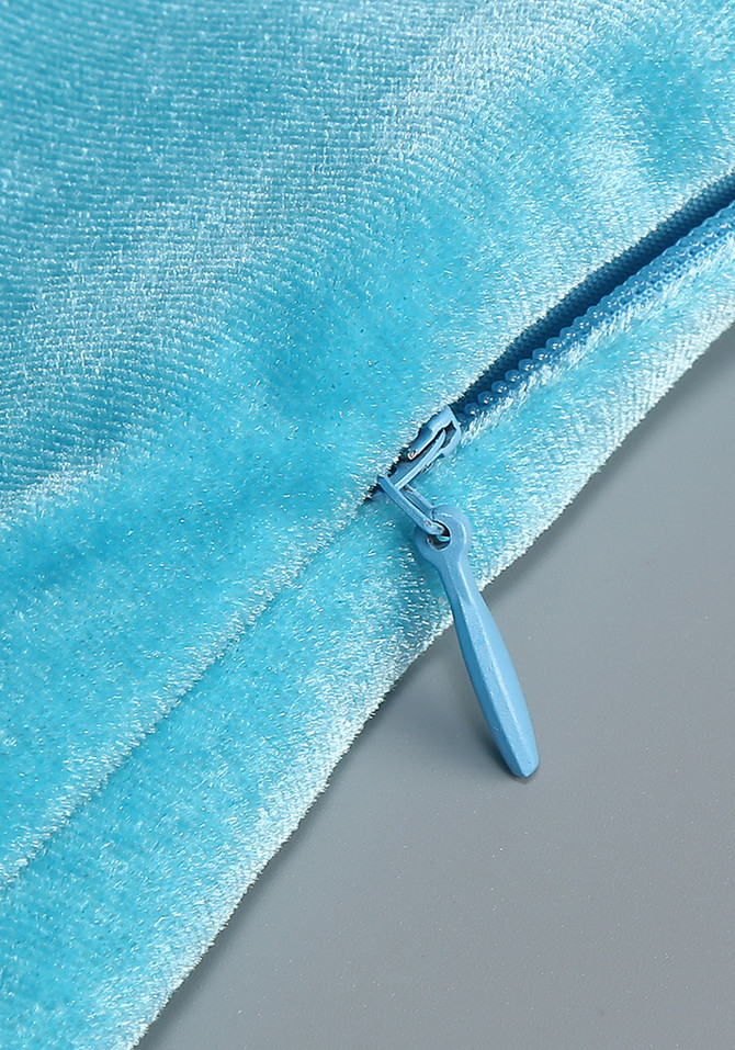 Halter Tassel Maxi Velvet Dress Blue