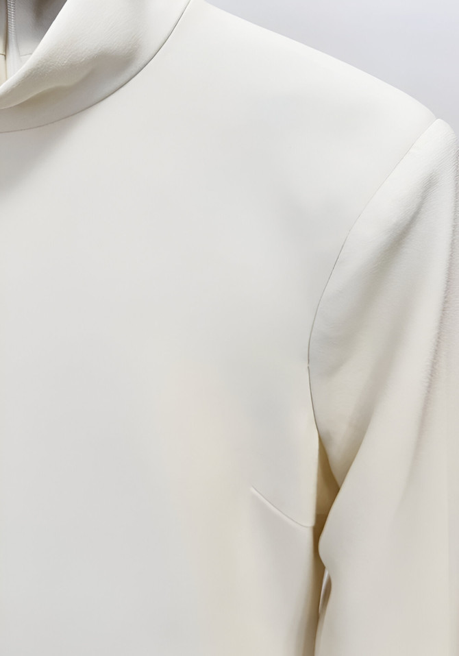 Crystal Bubble Long Sleeve Maxi Dress Ivory