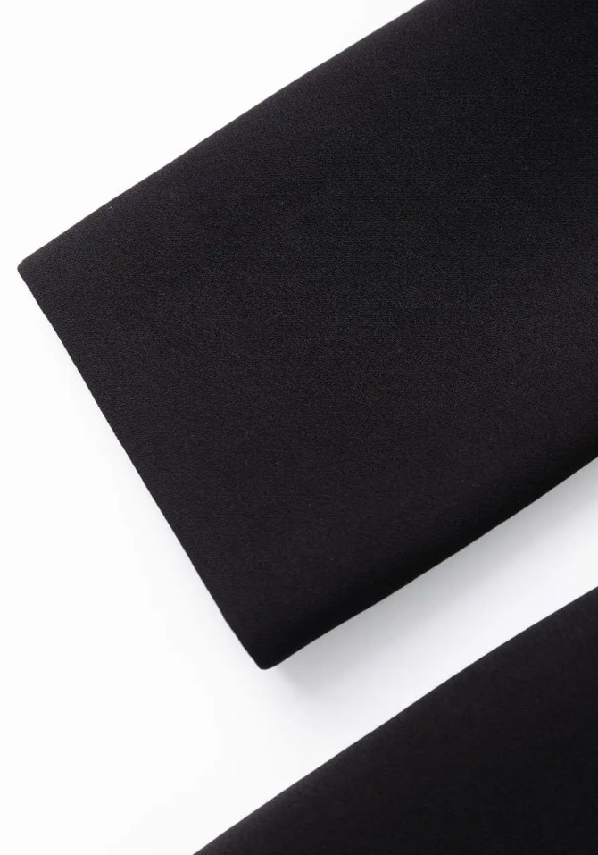 Long Sleeve Embellished Details Maxi Dress Black