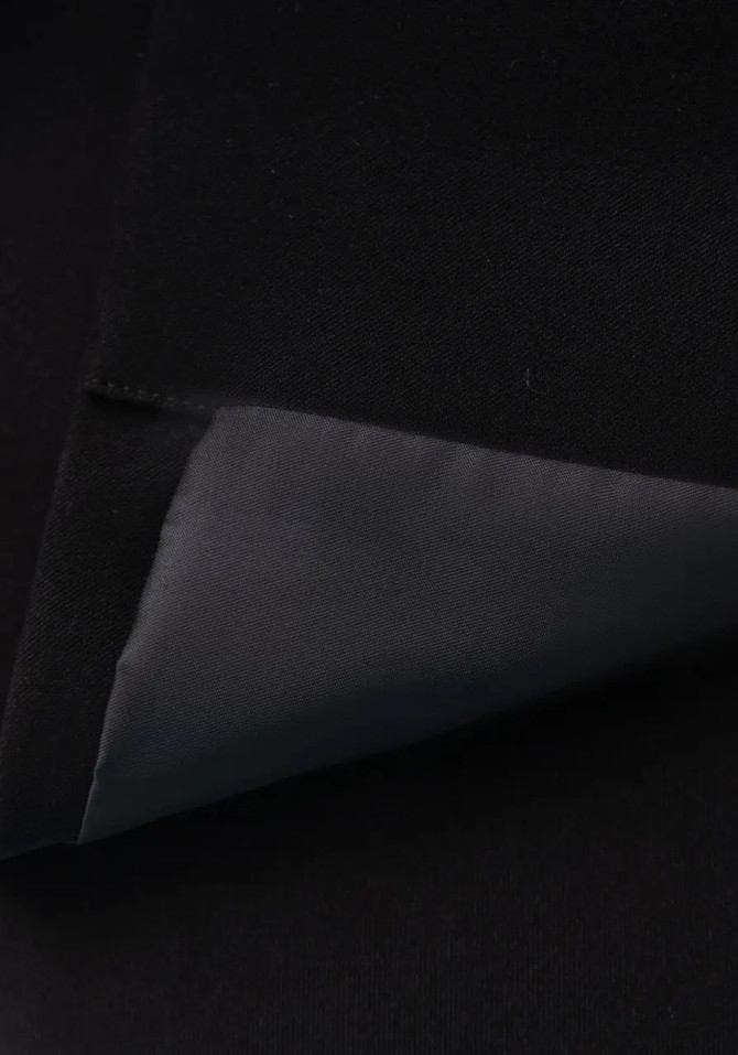 Long Sleeve Crystal Lapel Blazer Black