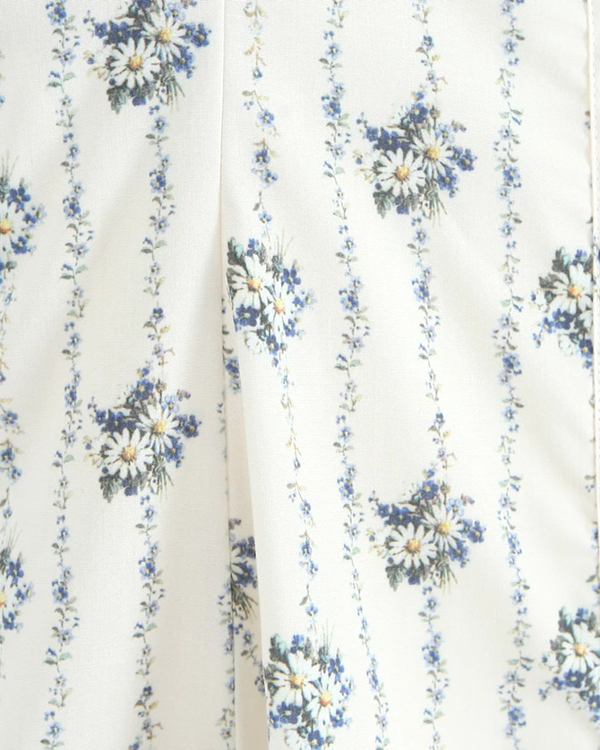 Halter Button A Line Midi Dress Floral