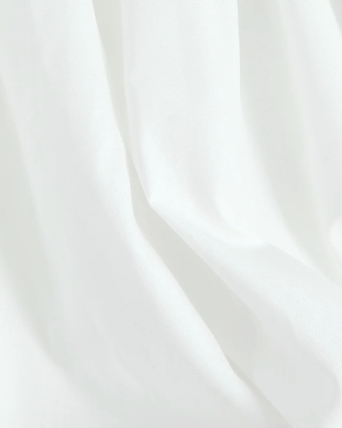 Bow Detail Button A Line Midi Dress White