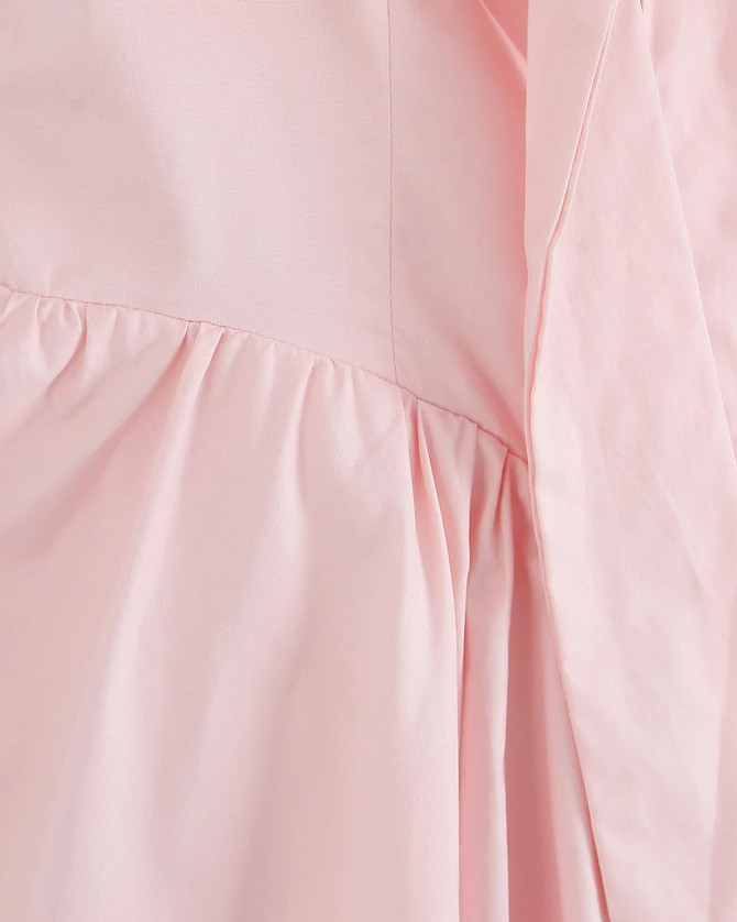 Bardot Bow Detail Lace A Line Dress Pink